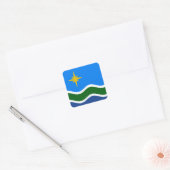 Vlag van Duluth, MN Vierkante Sticker (Envelop)