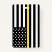 Vlag van dun gele lijnverzenders badge (Voorkant)