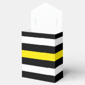 Vlag van dun gele lijnverzenders bedankdoosjes (Geopend)