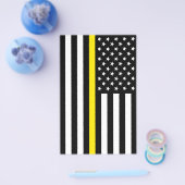 Vlag van dun gele lijnverzenders flyer (Enkel)