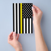 Vlag van dun gele lijnverzenders flyer (Hand)