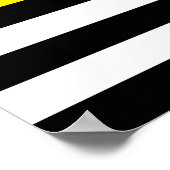 Vlag van dun gele lijnverzenders poster (Hoek)