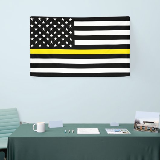 Vlag van dun gele lijnverzenders spandoek (Beurs)