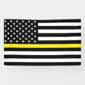 Vlag van dun gele lijnverzenders spandoek (Horizontaal)