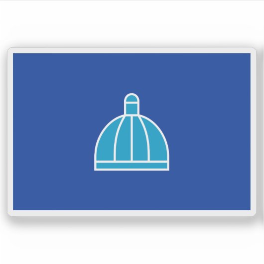 Vlag van Durban, de Republiek Zuid-Afrika Sticker (Voorkant)
