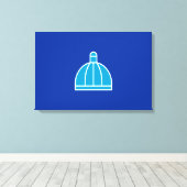 Vlag van Durban (Zuid-Afrika) Canvas Afdruk (Insitu (Houten vloer))