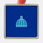 Vlag van Durban (Zuid-Afrika) Metalen Ornament (Voorkant)