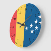 Vlag van Durham, North Carolina Acrylic Wall Clock Grote Klok (Hoek)