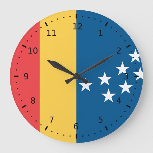 Vlag van Durham, North Carolina Acrylic Wall Clock Grote Klok (Voorkant)