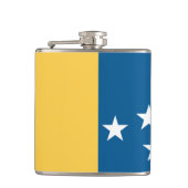 Vlag van Durham, North Carolina Heupfles (Voorkant)