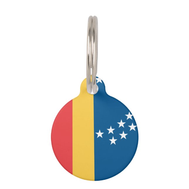 Vlag van Durham, North Carolina Huisdierpenning (Voorkant)