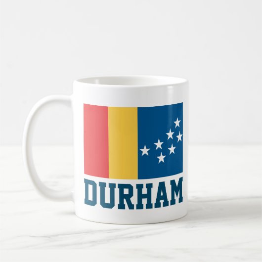 Vlag van Durham, North Carolina Koffiemok (Links)