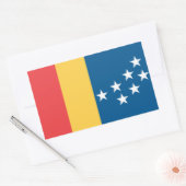 Vlag van Durham, North Carolina Rechthoekige Sticker (Envelop)