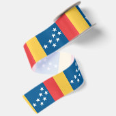 Vlag van Durham, North Carolina Satijnen Lint (Achterkant)