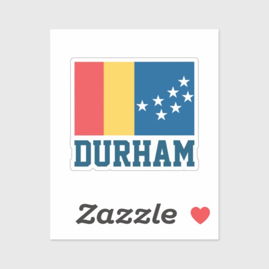 Vlag van Durham, North Carolina Sticker (Vel)