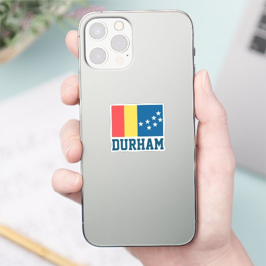 Vlag van Durham, North Carolina Sticker (Telefoon)