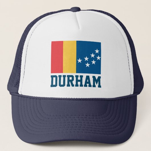 Vlag van Durham, North Carolina Trucker Pet (Voorkant)