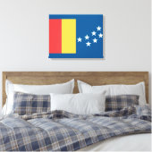 Vlag van Durham (North Carolina, VS) Canvas Afdruk (Insitu (Slaapkamer))