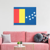 Vlag van Durham (North Carolina, VS) Canvas Afdruk (Insitu (Woonkamer))