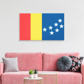 Vlag van Durham (North Carolina, VS) Canvas Afdruk (Insitu (Woonkamer))