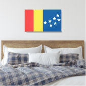 Vlag van Durham (North Carolina, VS) Canvas Afdruk (Insitu (Slaapkamer))
