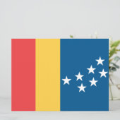 Vlag van Durham (North Carolina, VS) Kaart (Staand voorkant)