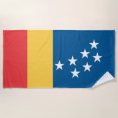 Vlag van Durham (North Carolina, VS) Strandlaken (Voorkant)