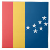 Vlag van Durham (North Carolina, VS) Tegeltje (Voorkant)