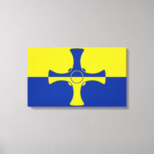 Vlag van Durham (VK) Canvas Afdruk (Voorkant)