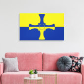 Vlag van Durham (VK) Canvas Afdruk (Insitu (Woonkamer))