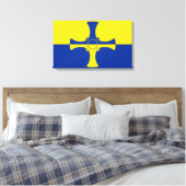Vlag van Durham (VK) Canvas Afdruk (Insitu (Slaapkamer))