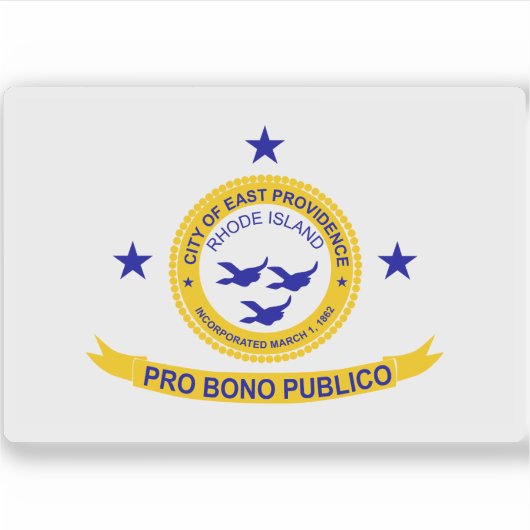 Vlag van East Providence, Rhode Island Sticker (Voorkant)