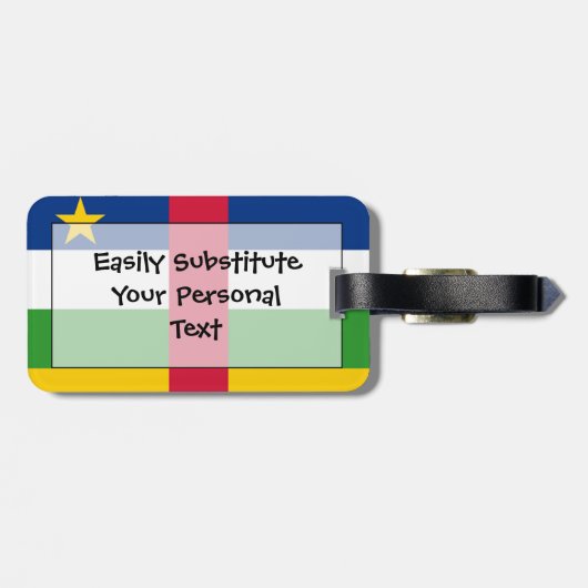 Vlag van Easy ID Personal uit de Centraal-Afrikaan Bagagelabel (Achterkant horizontaal)