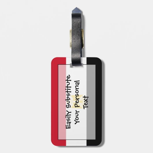 Vlag van Easy ID Personal uit Egypte Bagagelabel (Achterkant verticaal)
