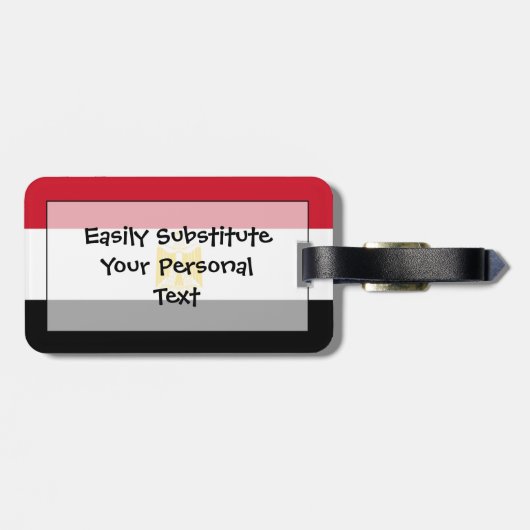 Vlag van Easy ID Personal uit Egypte Bagagelabel (Achterkant horizontaal)