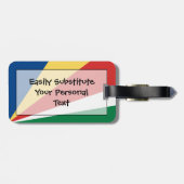 Vlag van Easy ID Seychellen Persoonlijk Bagagelabel (Achterkant horizontaal)