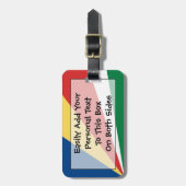 Vlag van Easy ID Seychellen Persoonlijk Bagagelabel (Voorkant verticaal)