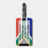 Vlag van Easy ID uit Zuid-Afrika Bagagelabel (Achterkant verticaal)