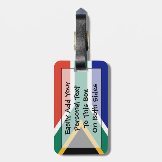 Vlag van Easy ID uit Zuid-Afrika Bagagelabel (Achterkant verticaal)