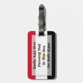 Vlag van Easy ID van Egypte Persoonlijk Bagagelabel (Achterkant verticaal)