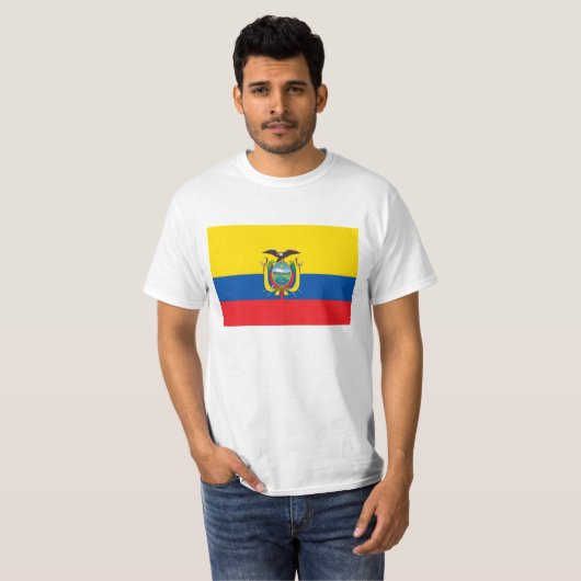 Vlag van Ecuador - Bandera de Ecuador T-shirt (Voorkant volledig)