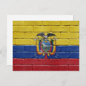 Vlag van Ecuador Briefkaart (Voorkant / Achterkant)