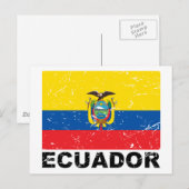 vlag van Ecuador Briefkaart (Voorkant / Achterkant)