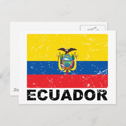  vlag van Ecuador Briefkaart (Voorkant / Achterkant)