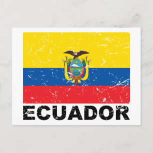  vlag van Ecuador Briefkaart