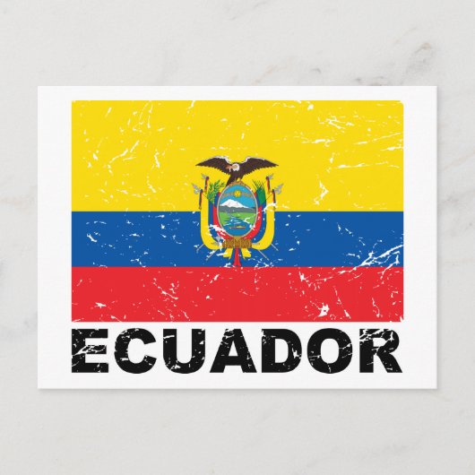  vlag van Ecuador Briefkaart (Voorkant)