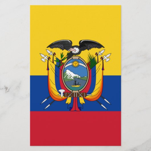 Vlag van Ecuador Briefpapier (Voorkant)