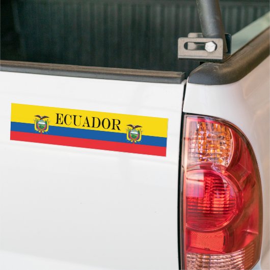 Vlag van Ecuador Bumpersticker (Op Truck)