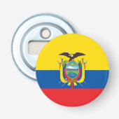 Vlag van Ecuador Button Flesopener (Voorkant)