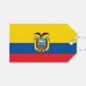 Vlag van Ecuador Cadeaulabel (Voorkant (Horizontaal))